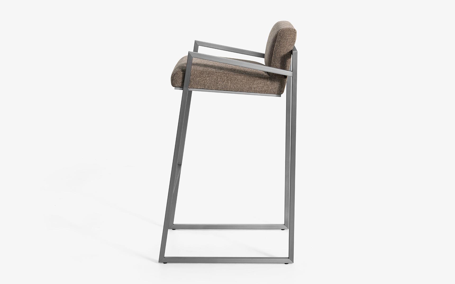 Famed Bar Chair in Matt Chrome For Sale 3