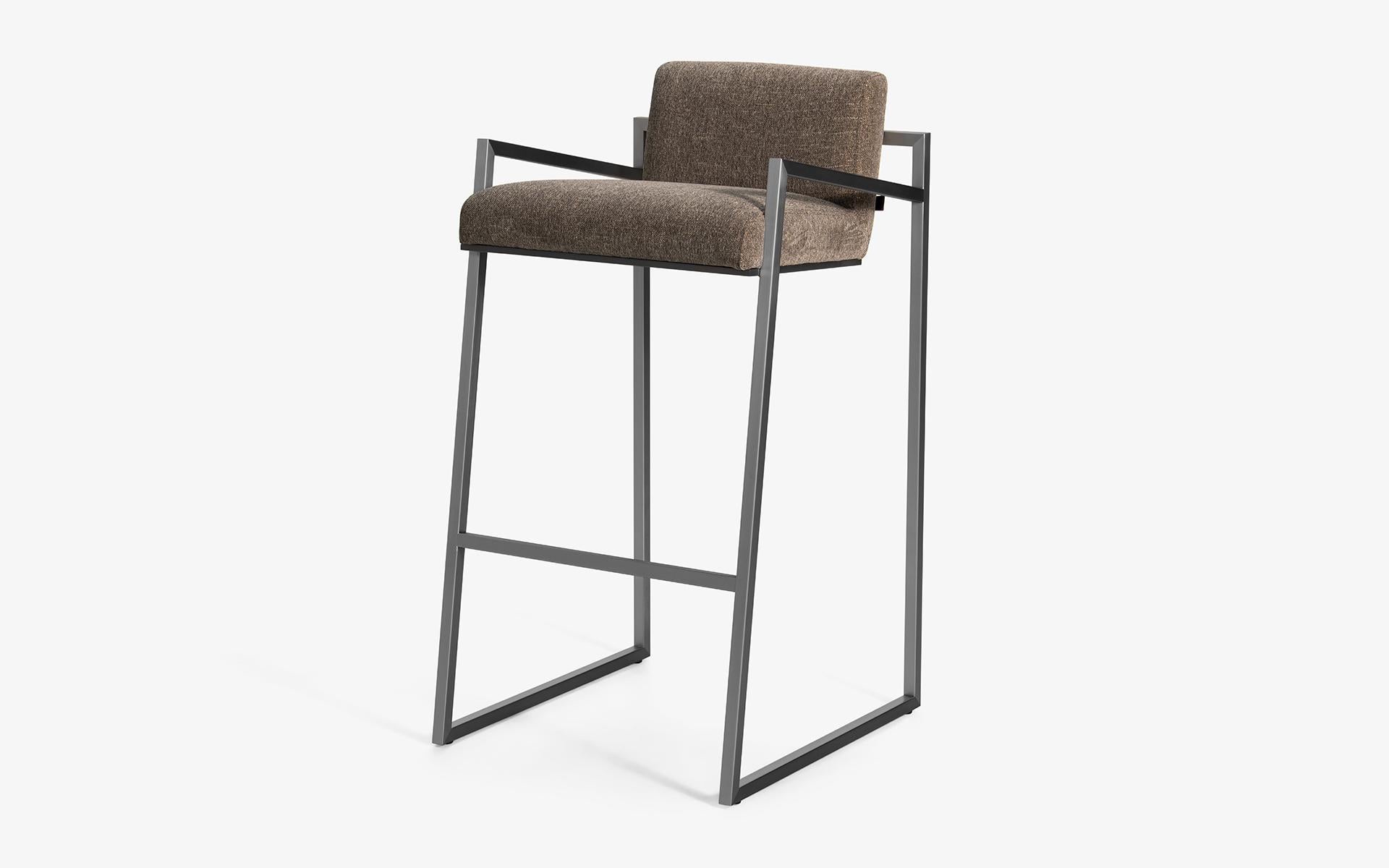 Famed Bar Chair in Matt Chrome For Sale 4