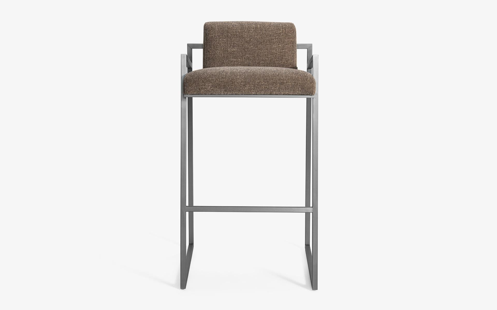 Famed Bar Chair in Matt Chrome For Sale 6