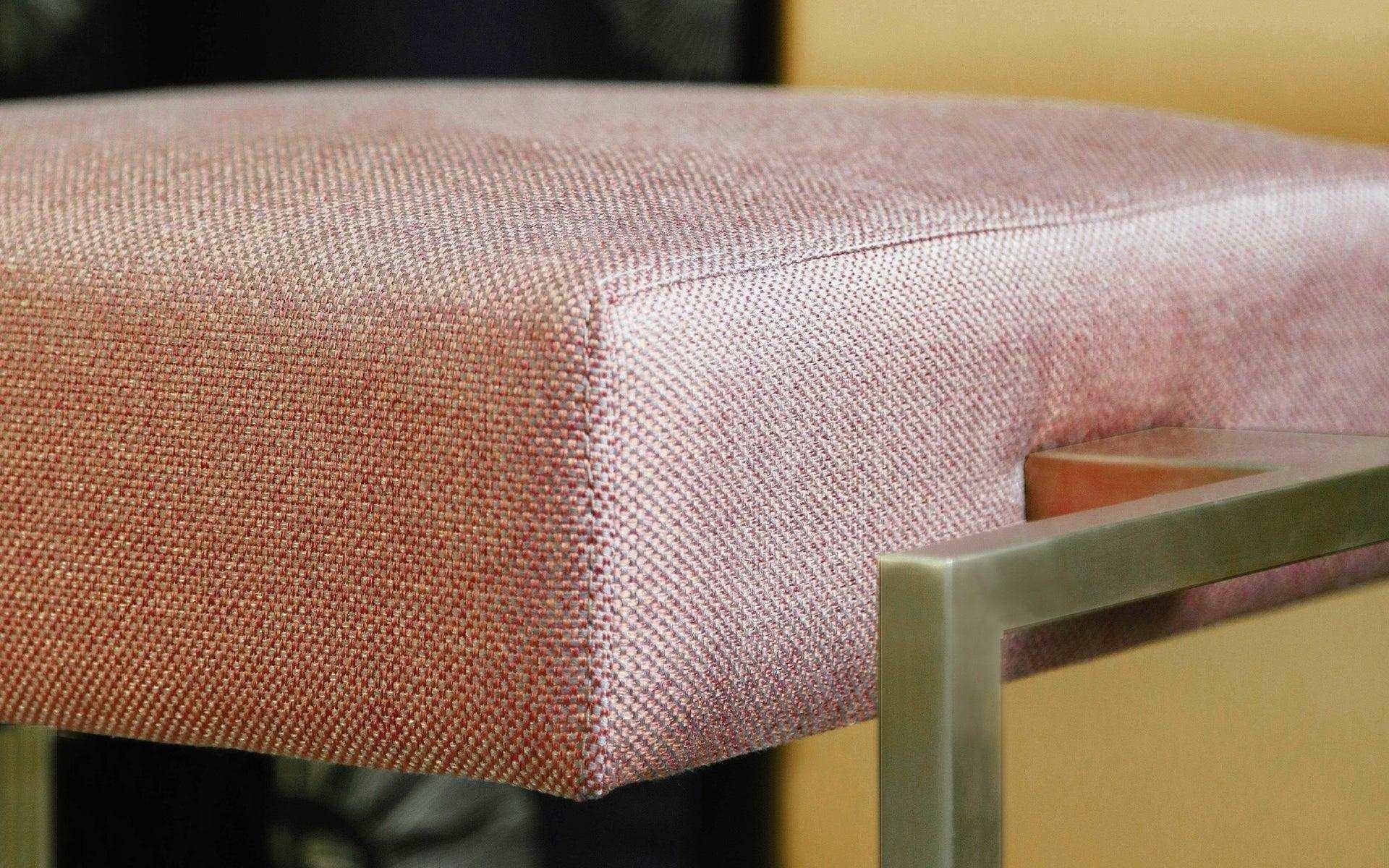 Modern Famed Bench Small Pink For Sale