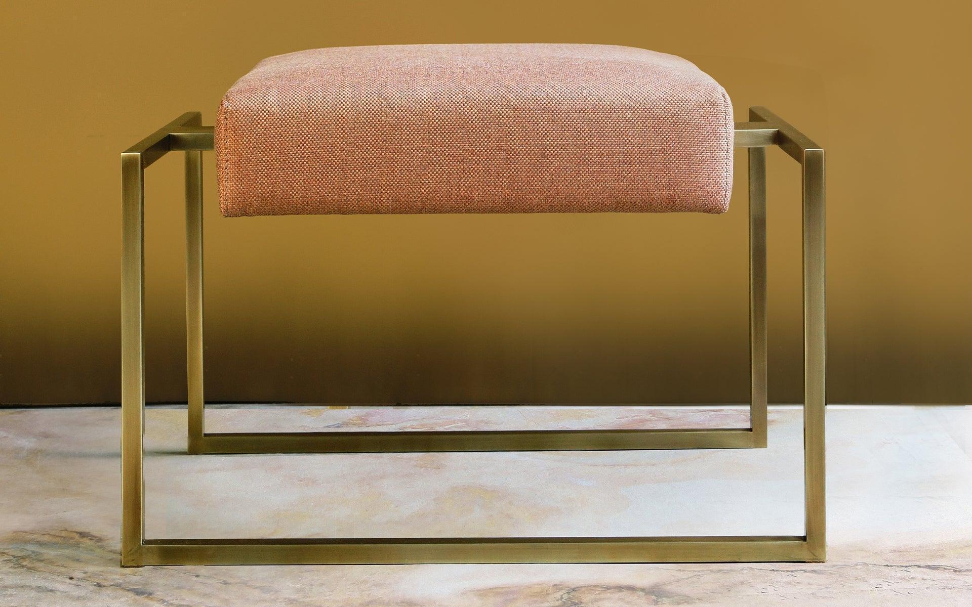 Contemporary Famed Bench Small Pink For Sale