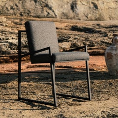 Famed Black Metal Framed Dining Room Chair