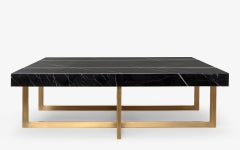 Célèbre table basse en laiton et marbre