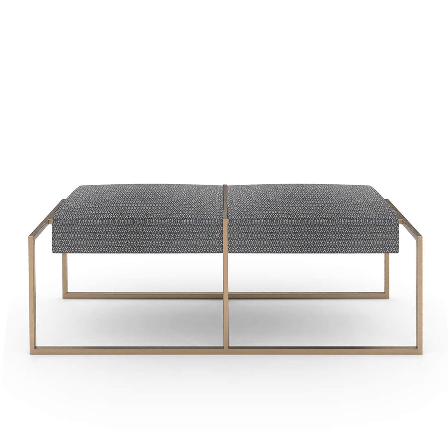 Famed brass bench by Lagu
Designed by Ufuk Ceylan
Dimensions: W 150 x D 45 x H 47 cm.
Materials: Fabric, Foam, Brass.

The Famed bench...harmoniously combines brass and fabric brining a refined elegance and comfort to your home.

LAGU
Istanbul,