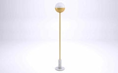 Famosa lámpara de pie, pata de mármol de Carrara