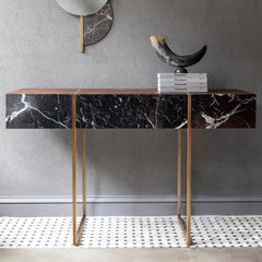Famed Brass and Marble Detailed Sideboard with Drawers