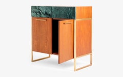 Famed Modular Console with Rainforest Marble and Wood