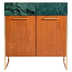 Famed Modular Console with Rainforest Marble and Wood
