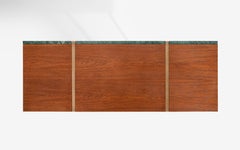 Famed Rainforest Green Marble & Brass Detailed Sideboard