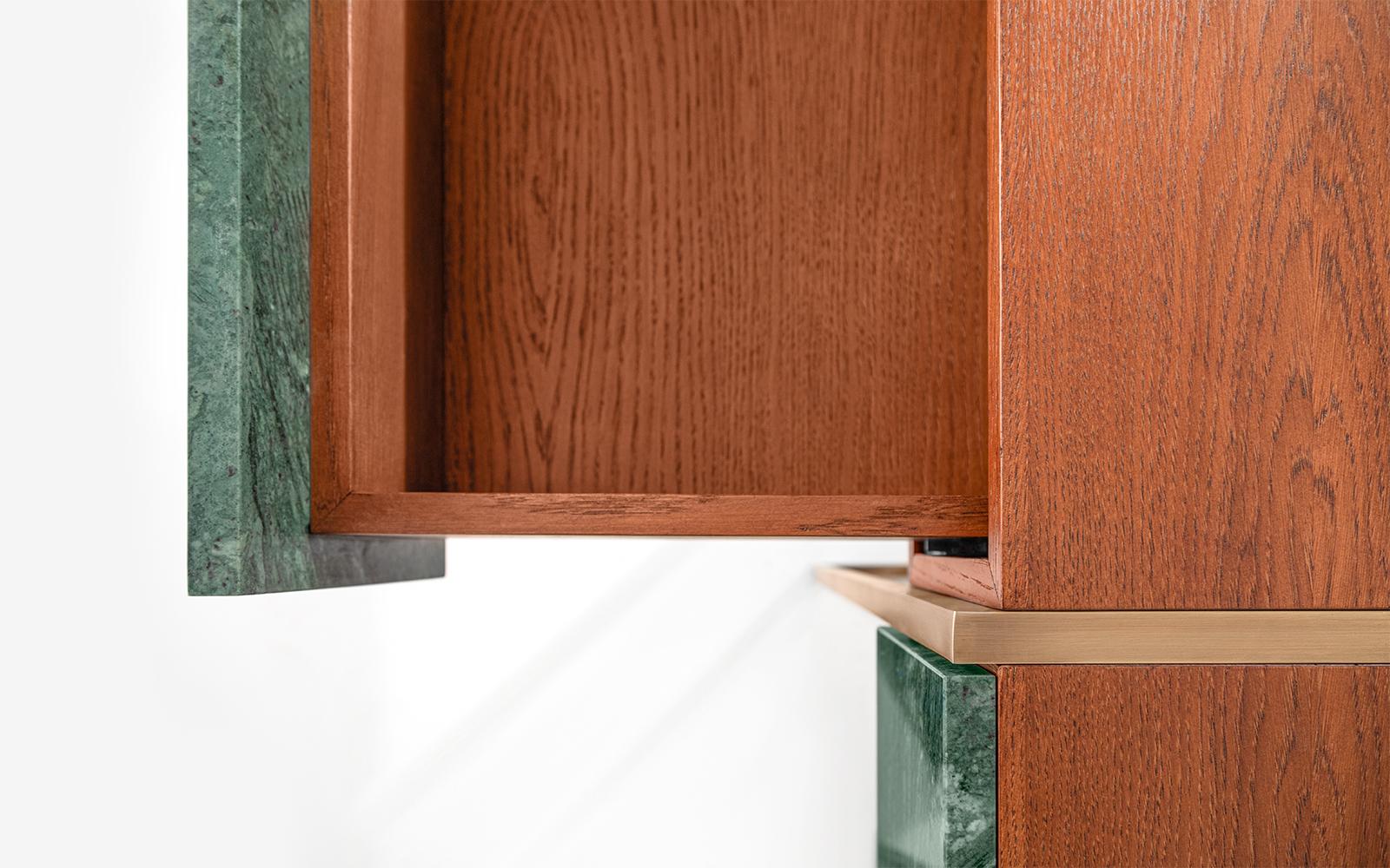 Famed Rainforest Sideboard aus Marmor und Messing im Zustand „Neu“ im Angebot in İSTANBUL, TR