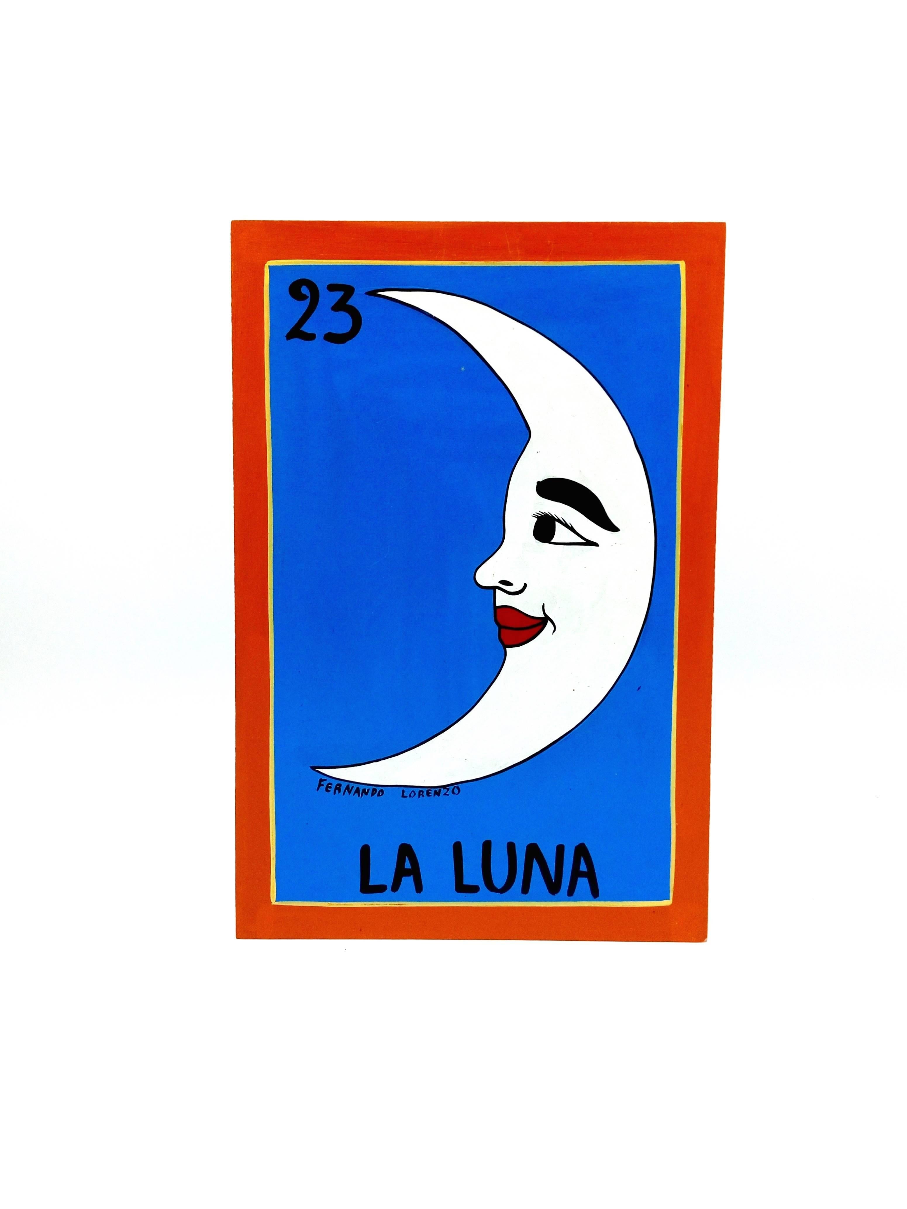 Familia Lorenzo, Hand-Painted Wood, Mexican Loteria For Sale 2