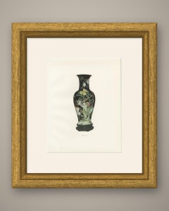 Famille Noire Baluster Vase with Golden Pheasants, Color Plate 1911