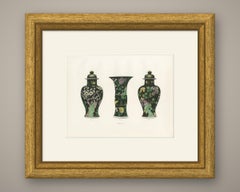 Famille Noire Group, Pair of Jars and Covers with a Beaker, Plate 1911