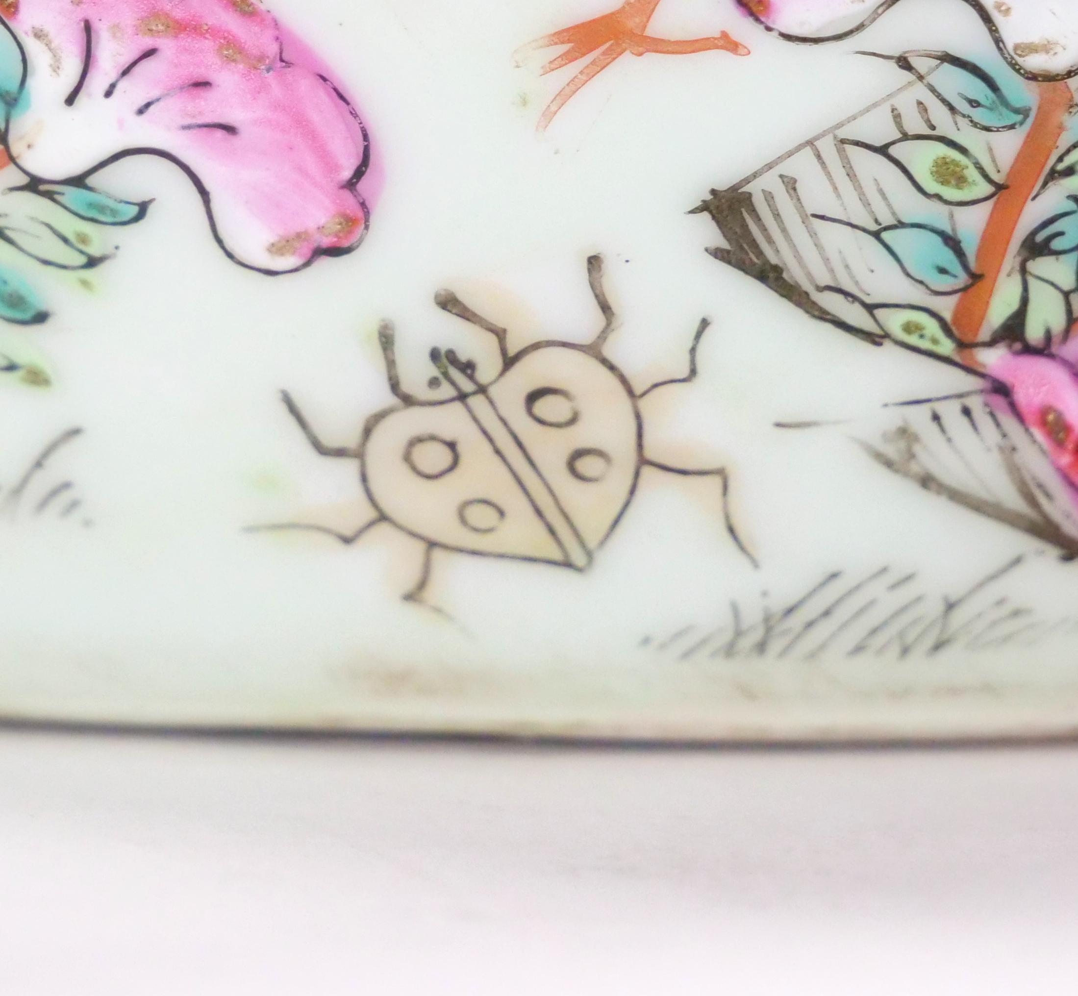 Urnas / Jarras Cubiertas Famille Rose Celadón Chinoiserie POrcelain en venta 5