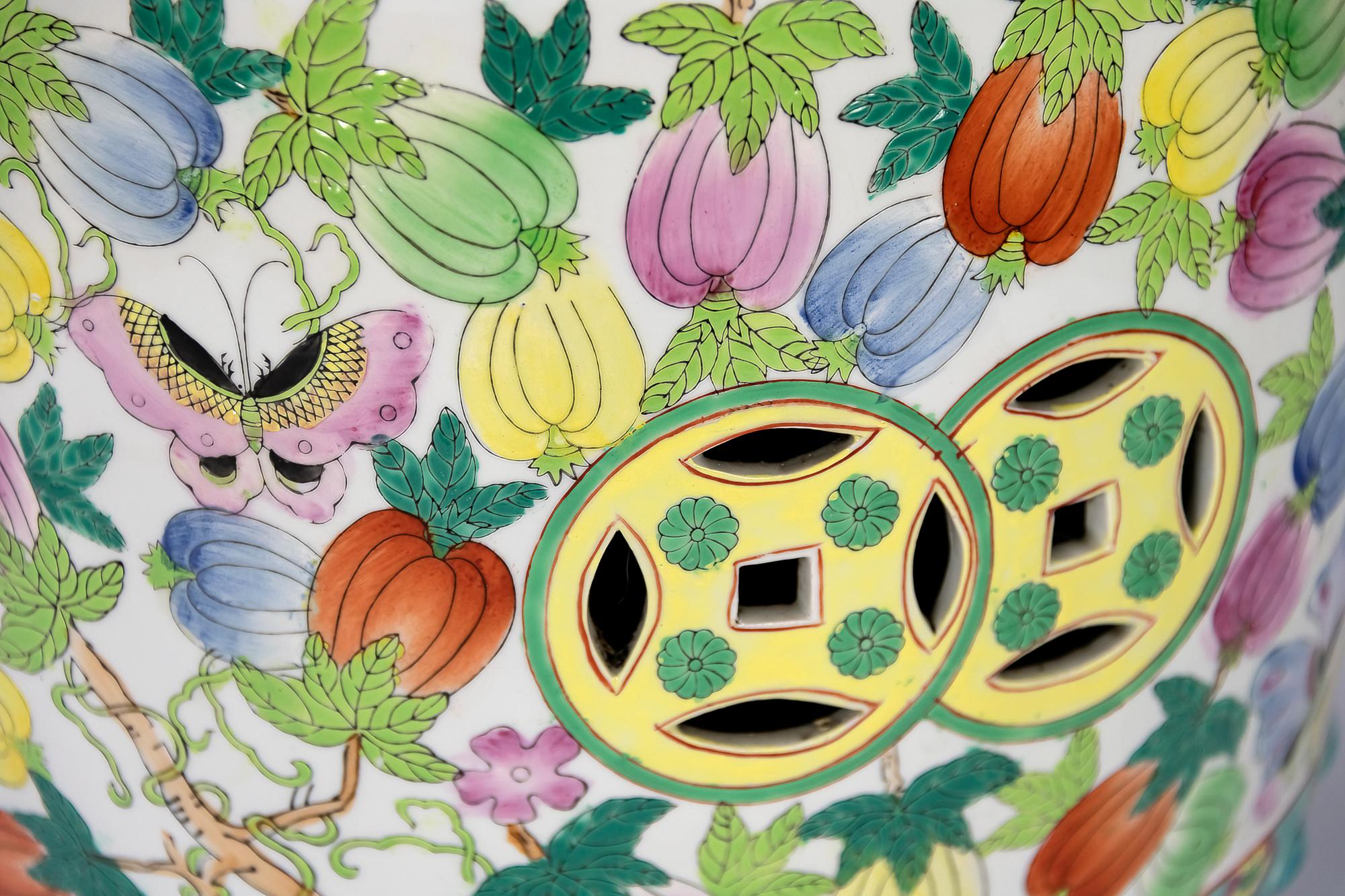 colorful garden stool