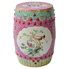 Famille Rose Ceramic Handmade Chinese Garden Stool
