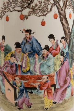 Famille Rose Chinese Porcelain Lamp