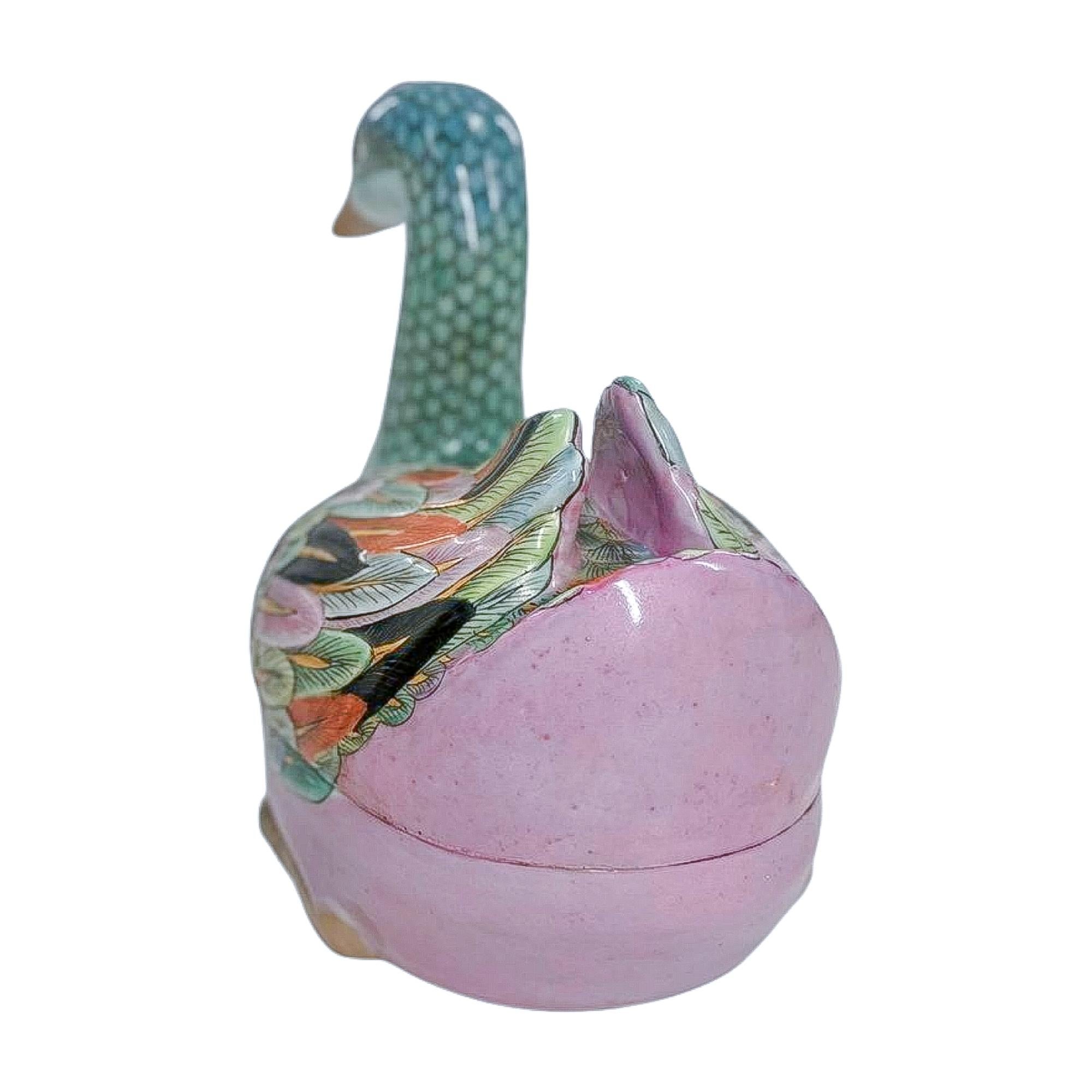 Chinese Famille Rose Goose Tureen For Sale