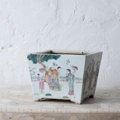 Famille Rose Jardiniere, Late Qing