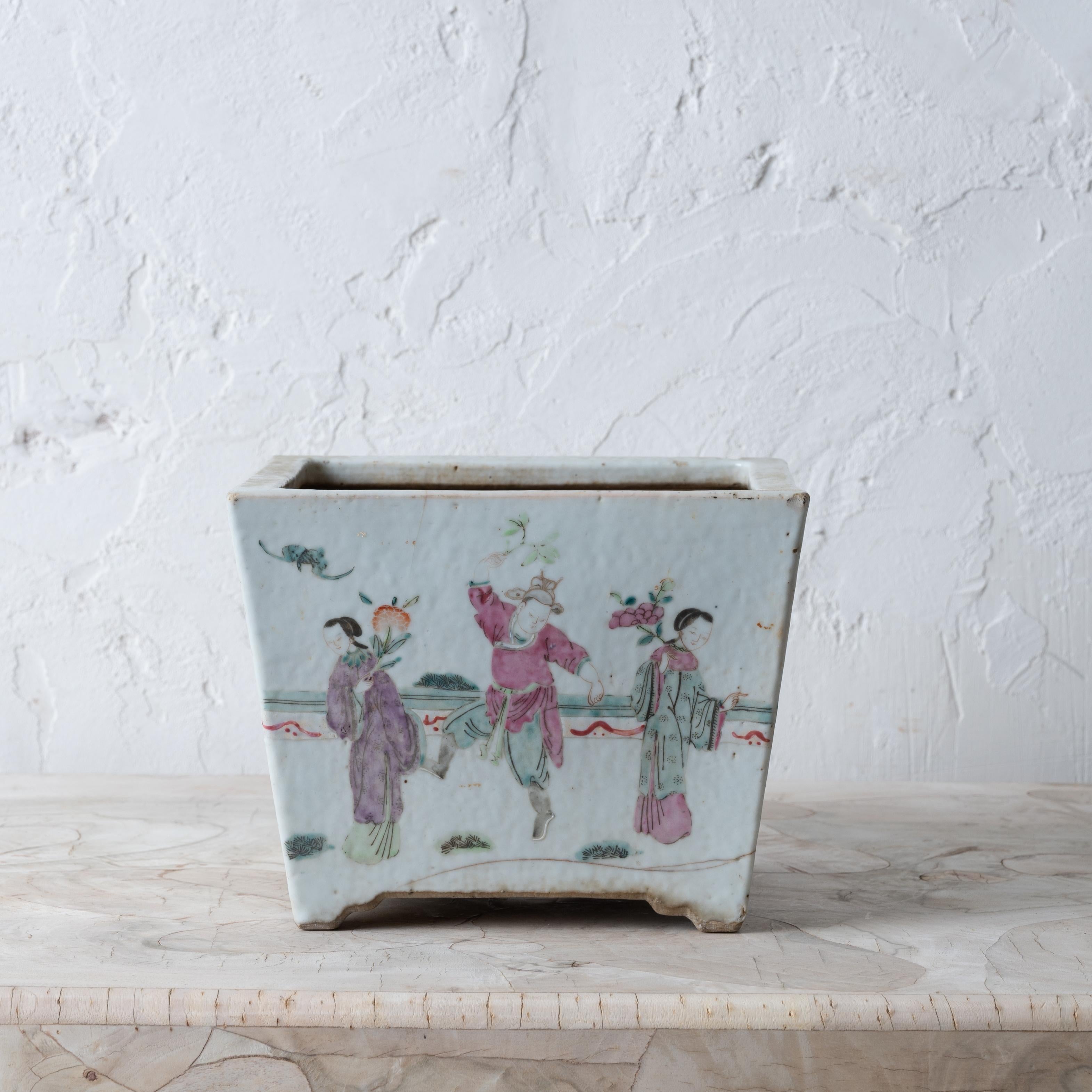 Jardiniere Famille Rose, tarda età Qing in vendita 1