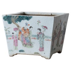 Jardiniere Famille Rose, tarda età Qing