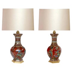 Lampes porcelaine Famille Rose
