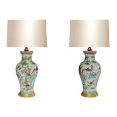 Lampes porcelaine Famille Rose