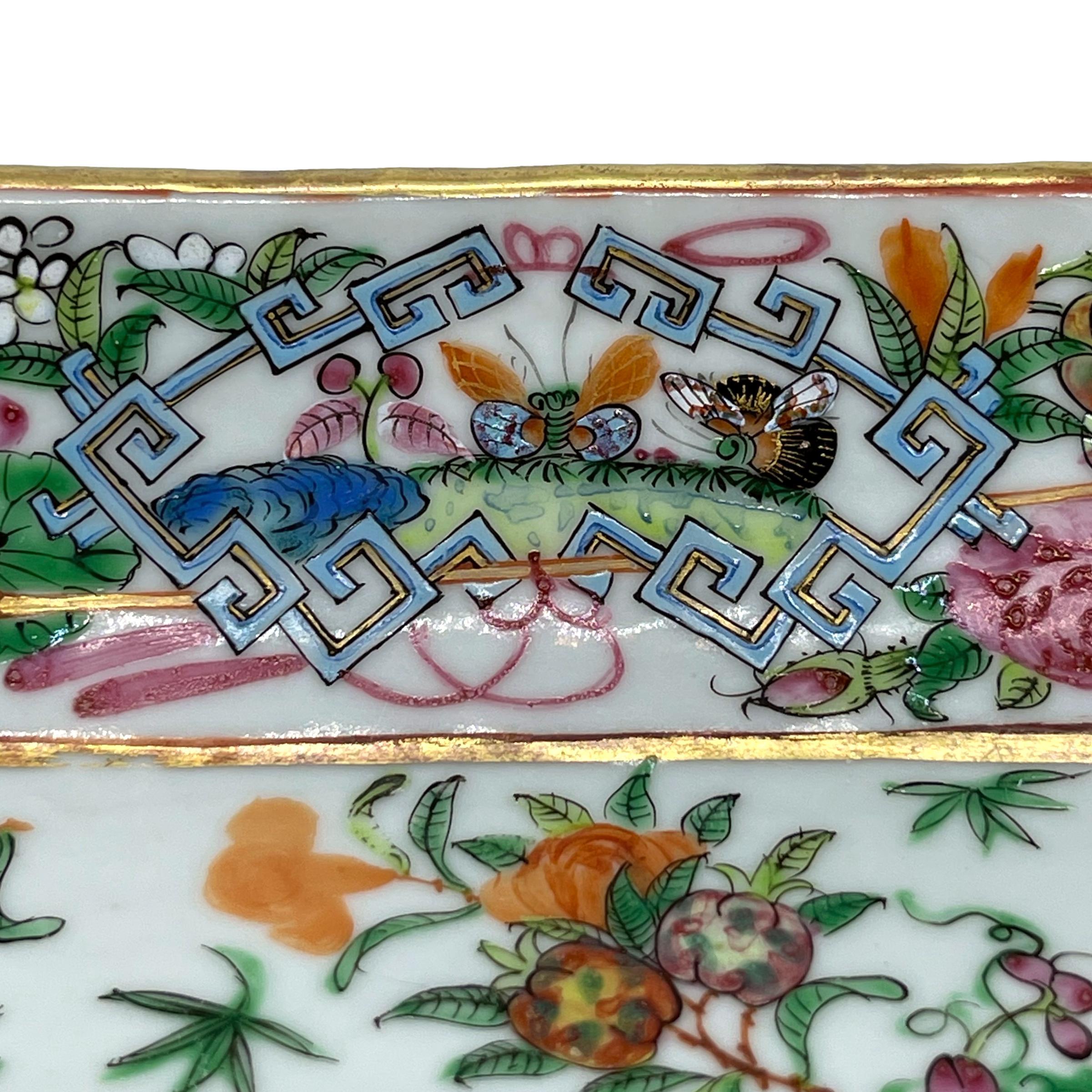 Enameled Famille Rose Square Dish, Canton, ca. 1840