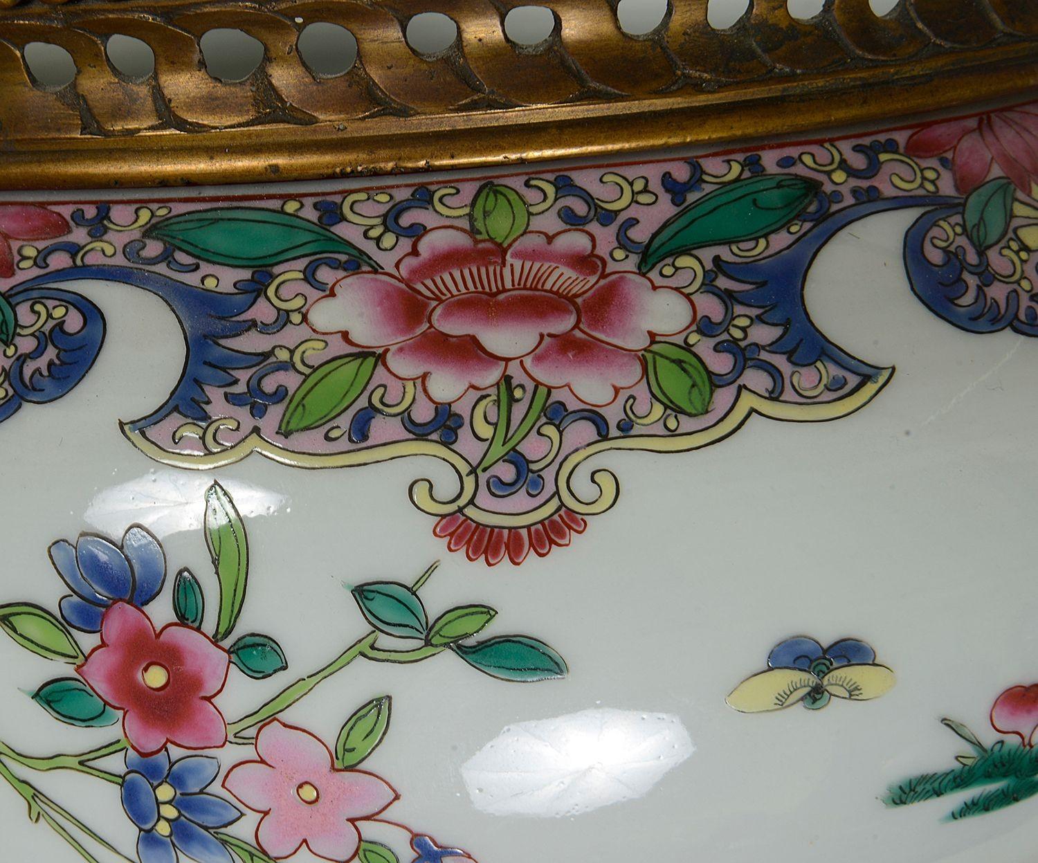 19th Century Famille Rose style Jardiniere, C19th For Sale