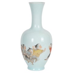 Under-glazed Ink Porcelain Vase - Precious Memories Ink by Master Artist Li Xun