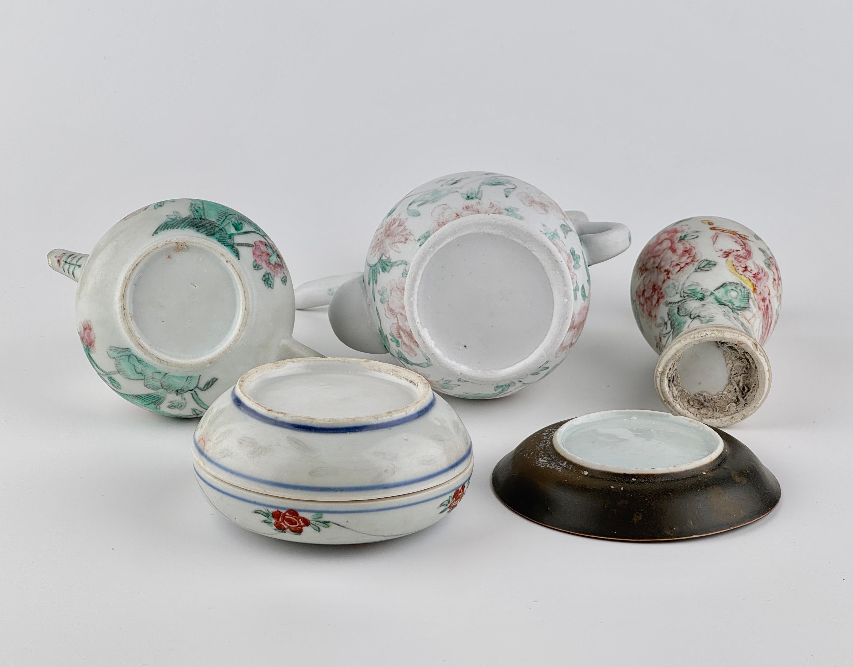 Seltene Famille Rose/Verte Schiffswrack Keramik Set, Qing Dynasty, Yongzheng Ära im Zustand „Gut“ im Angebot in seoul, KR