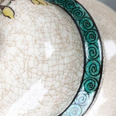Japanese Kutani Style Studio Ware Ceramic Yellow Floral Accents Emerald Lids