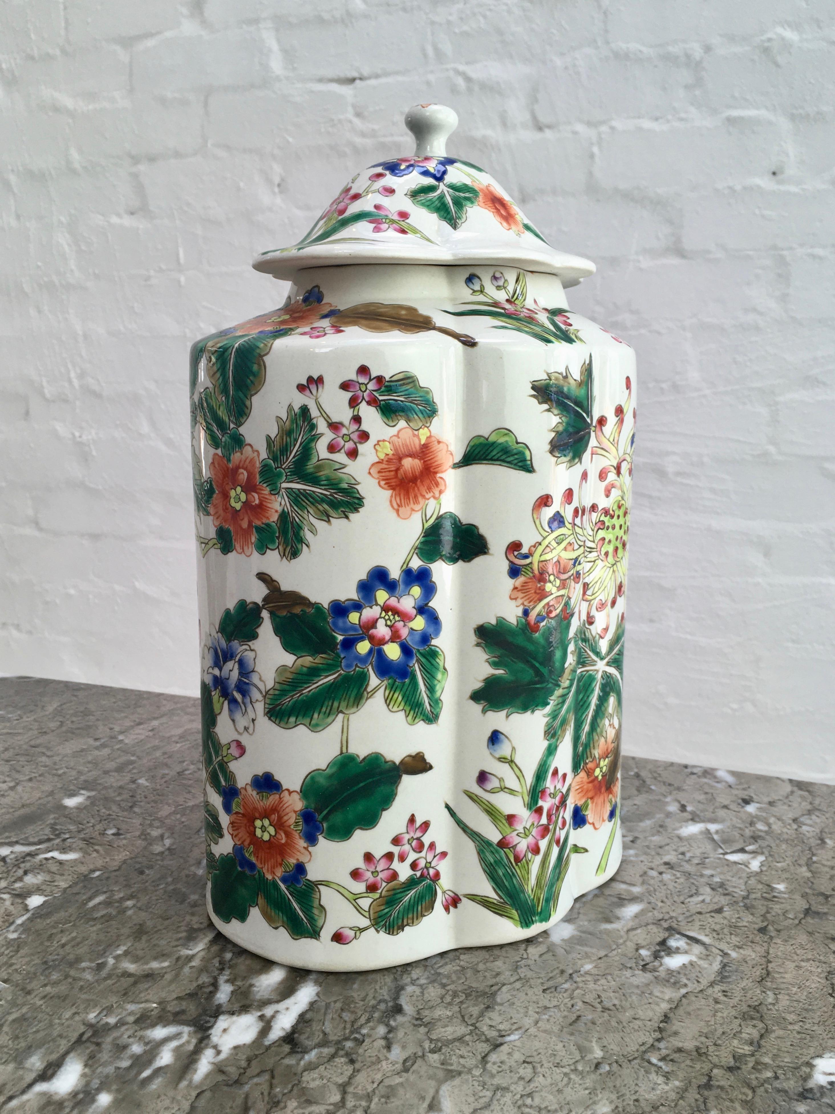 Late 20th Century Famille Verte Kangxi Style Large Lobed Jar of late 20th Century Production