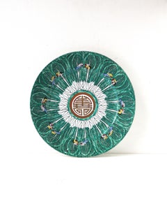 Famille Verte Porcelain Cabbage Leaf & Butterfly Dinner Plate