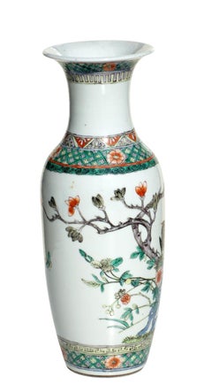 Famille Verte Qing Dinasty Chinese Art Antique Porcelain Vase