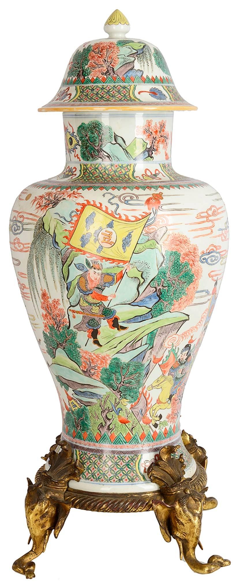 Famille Verte Style Vase, Samson, 19th Century In Excellent Condition In Brighton, Sussex
