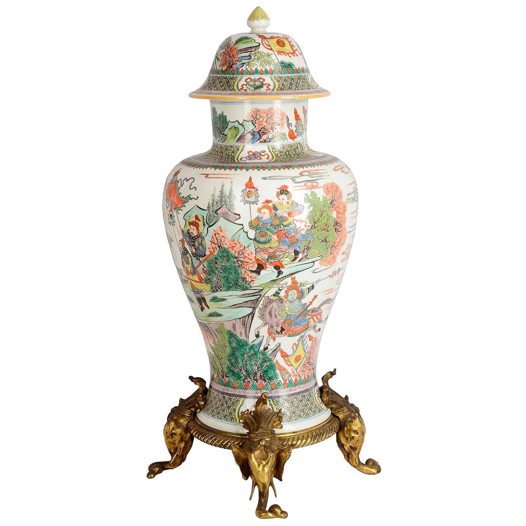 Famille Verte Style Vase, Samson, 19th Century