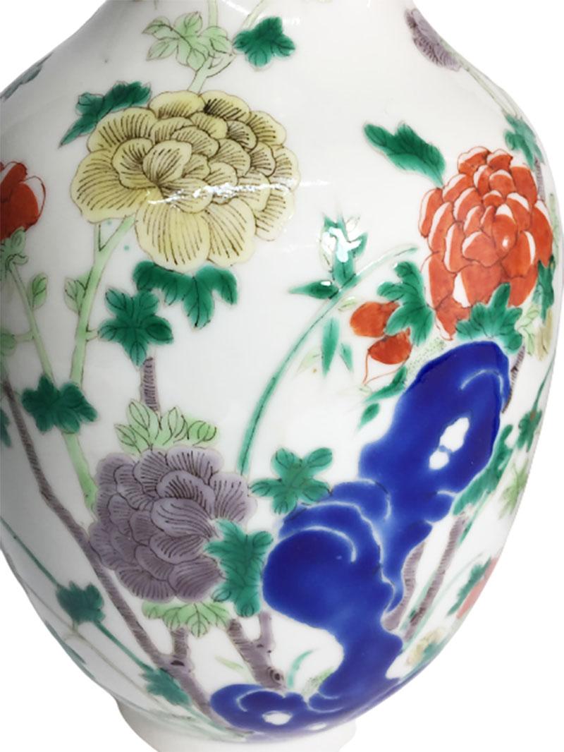 Chinese Famille Verte Vases, Kangxi Period, 1662-1722 For Sale