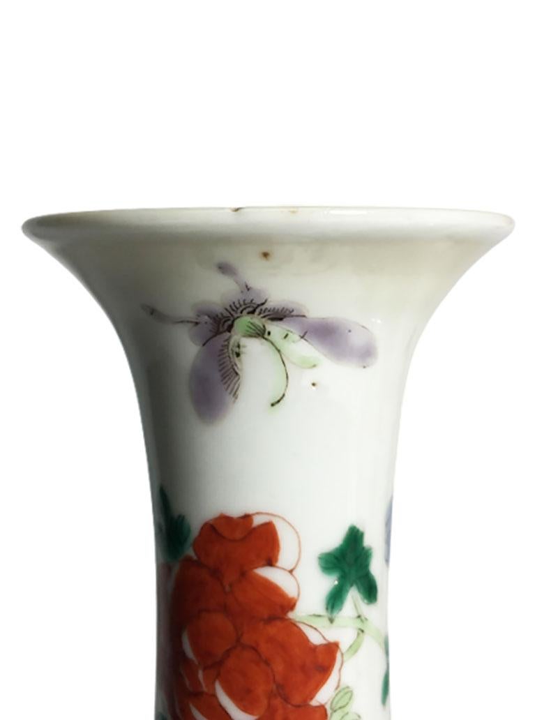 18th Century Famille Verte Vases, Kangxi Period, 1662-1722 For Sale