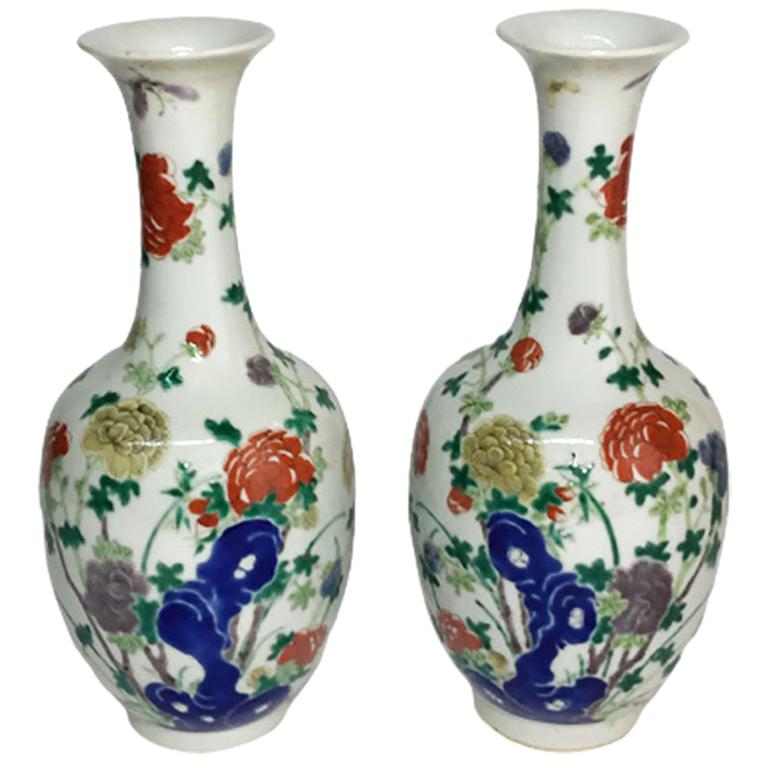 Famille Verte Vases, Kangxi Period, 1662-1722