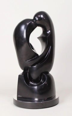 "Family Embrace" Marble Sculpture signed D. Okin