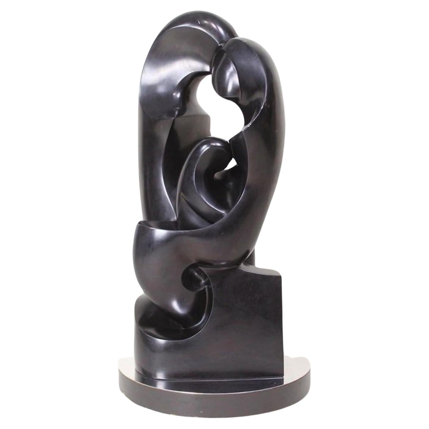 "Family Embrace" Marble Sculpture signed D. Okin For Sale