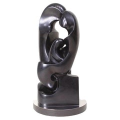 Retro "Family Embrace" Marble Sculpture signed D. Okin