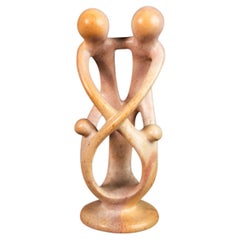 "Family" Hand-Carved Marble Stone Sculpture, Kenya, c. 1980's