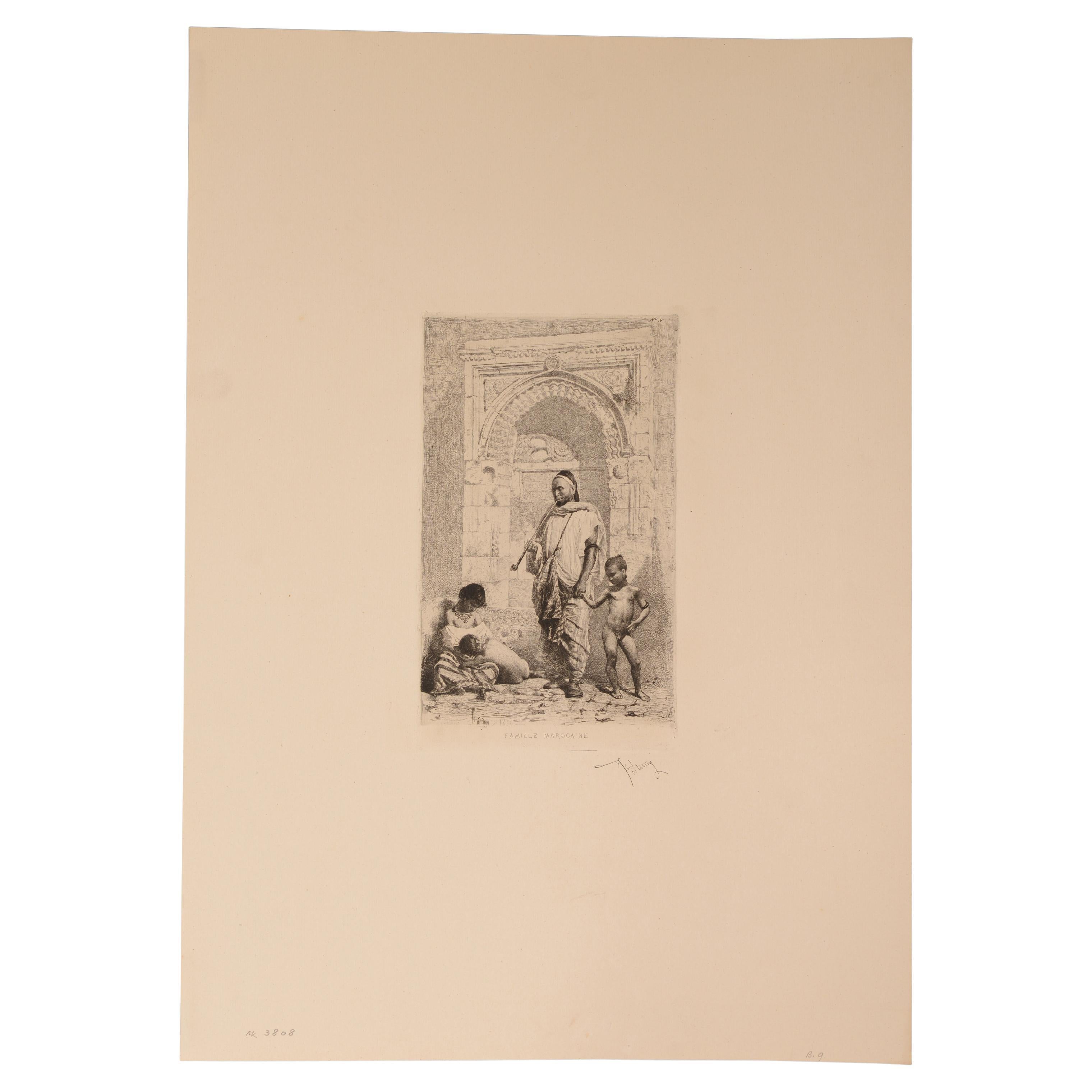 "Famiglia Marocaine". Registrato. Mariano Fortuny MARSAL, Mariano (Reus, 1838-Roma, 1874). in vendita