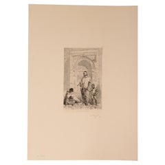 Antique “Family Marocaine”. Recorded. FORTUNY MARSAL, Mariano (Reus, 1838-Rome, 1874).