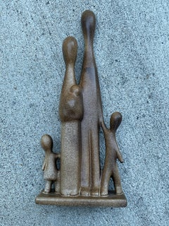 Family of Five Ceramic Sculpture by Howard Pierce