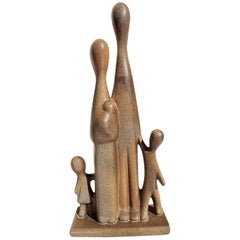 Family of Five Ceramic Sculpture by Howard Pierce