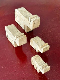 Family of four rhino by Fratelli Mannelli 1970s Italian