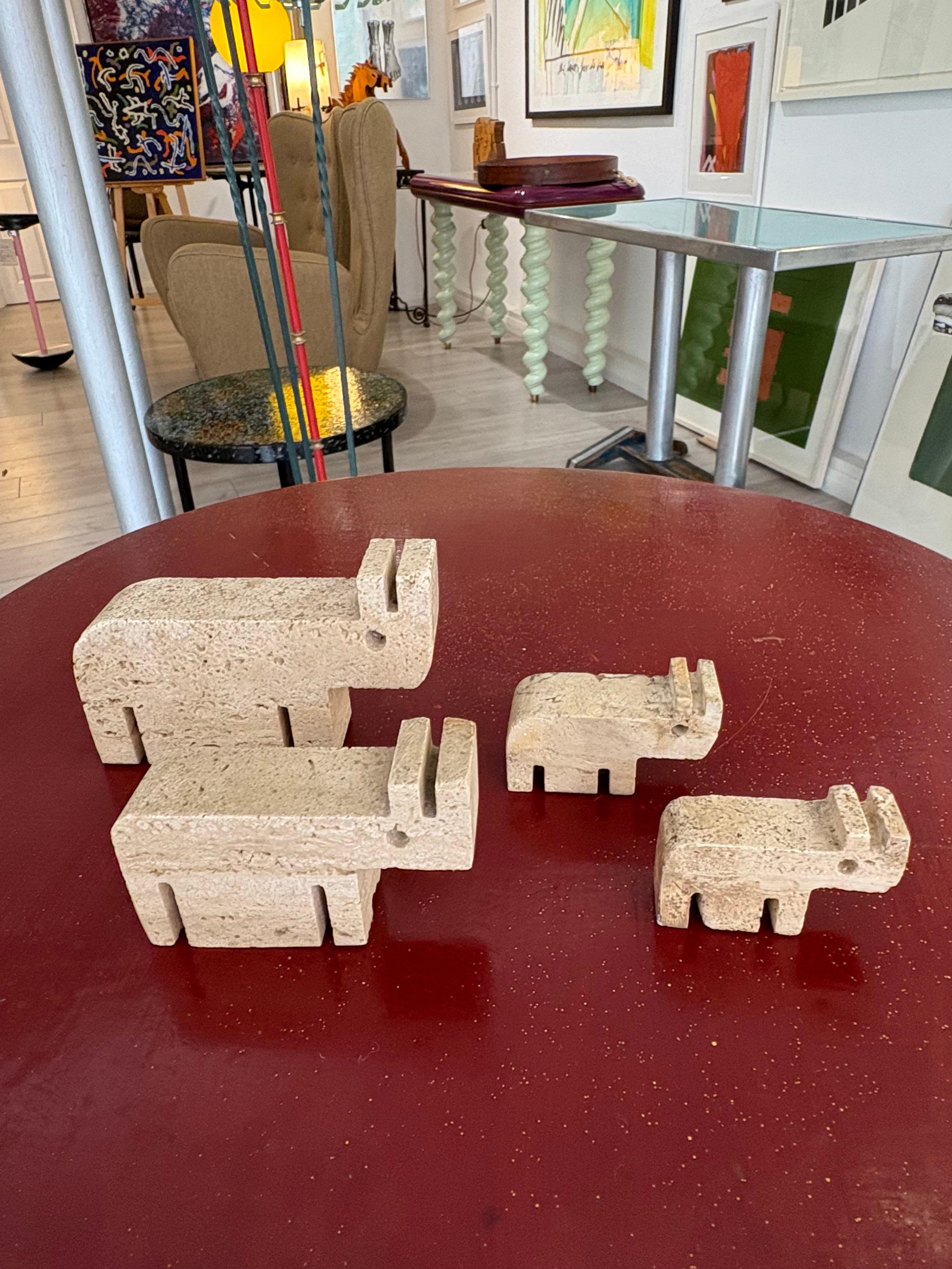 Family of four rhino by Fratelli Mannelli 1970s Italian In Excellent Condition For Sale In Oxford, GB
